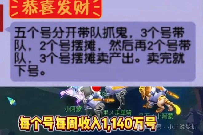 梦幻西游：五开的正确用法五个号分开带队每周每个号保底赚1140W(图1)